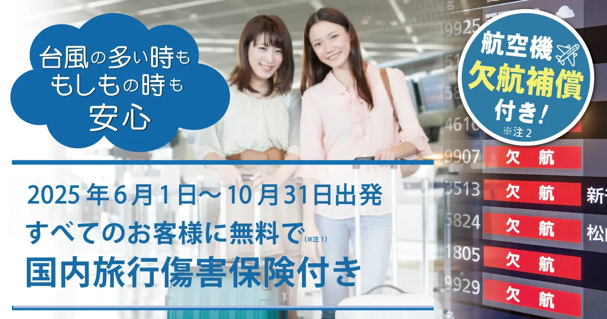国内旅行傷害保険付き