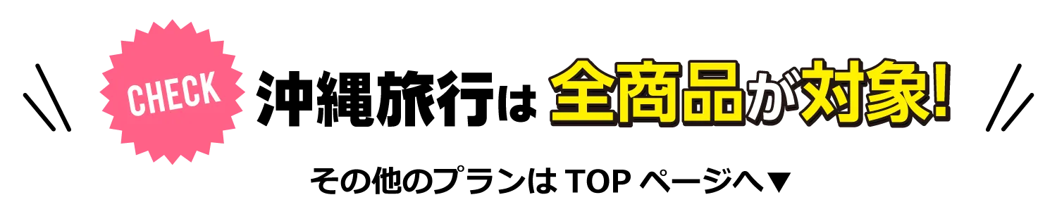 沖縄旅行は全商品が対応！