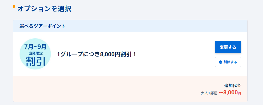 オプション選択画面