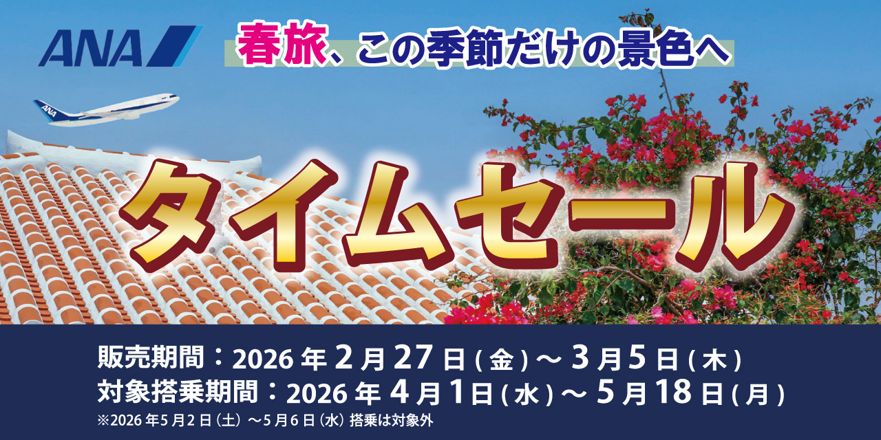 ANA国内線タイムセール